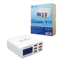 Cargador de 5V QC3.0 para teléfono móvil, pantalla de corriente de voltaje de carga rápida, 6 puertos USB, 2020 2024 - compra barato