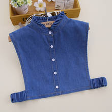 Женская винтажная накладная рубашка со съемным воротником-стойкой, ложные воротнички 2024 - купить недорого