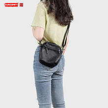 Простая новая женская сумка из натуральной кожи, маленькая сумка через плечо, женская сумка-мессенджер, модный трендовый мини-Женский городской рюкзак 2024 - купить недорого