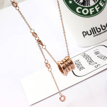 Rose Gold Stainless Steel Roman Numerals Pendants Necklaces for Women Best quality Necklace Luxury jewelry Z412 2024 - buy cheap