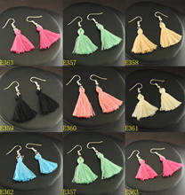 1pair Mix Colours Mini Tassels Dangle Drop Earrings Handmade DIY Jewelry For Women 2024 - buy cheap