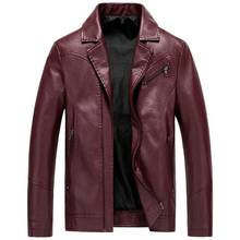 Men Brand Casual Motorcycle Lapel Leather Jacket Coat Men PU Leather Jackets Sleeve zipper Leather Coats Men Plus Size Promotion 2024 - buy cheap