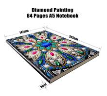Cuaderno de pintura con diamantes en forma especial 5D, libro diario con 64 páginas, bordado de diamantes, punto de cruz, libro de notas, regalos de navidad 2024 - compra barato