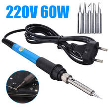 220V 60W Adjustable Temperature Soldering Iron Electric Welding Iron Heater Pen + 5 Tips For Lead-free Soldering Semiconductors 2024 - buy cheap