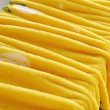 30 желтых ананасовых микрофибры Одеяла для кровати и дивана для взрослых путешествия коралловый флис плед Зимний домашний текстиль 2024 - купить недорого