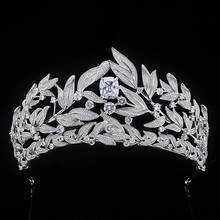 Sparkly Cubic Zirconia Royal Princess Wedding Bridal Tiaras and Crowns Zircon Girls Pageant Party Prom Hair Jewelry Accessories 2024 - buy cheap