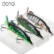 DONQL 3Pcs Wobblers Fishing Lures Sinking Swifty 9 Segments Multi Jointed Swimbait Trolling Lures Saltwater Bass Hard Crankbait 2024 - buy cheap