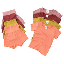 Одежда для малышей одежда для сна для мальчиков и девочек детский пижамный комплект, детские мягкие пижамы с высокой талией, хлопковая одежда для сна детская одежда 2024 - купить недорого