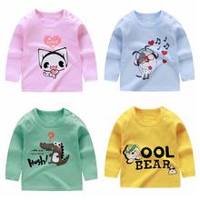 Autumn New Children Wear Baby Boy Long Sleeved Tshirt Cotton Baby Girls Kids Letter Prints Clothing 2024 - buy cheap