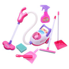 Juego de simulación de limpieza para niños, incluye cepillo de escoba, sartén para el polvo, aspiradora, juego de rol de simulación para niños, juguetes 2024 - compra barato
