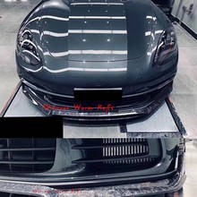 Для 971 комплект кузова автомобиля Кованое углеродное волокно передний задний бампер диффузор спойлер сплиттер боковые юбки для Porsche Panamera 971 2024 - купить недорого