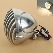 Motorcycle Headlight Finned Grill For Harley Chopper Bobber Cafe Racer Cruiser 2024 - buy cheap