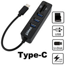 2021 2 In 1 Type-c Otg Usb 2.0 Hub Splitter Combo 3 Ports & Sd/tf For Computer Support Card Reader 2024 - buy cheap