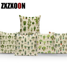 Estilo africano tropical planta verde cactus travesseiro capa de almofada decoração para casa poliéster fronha para o sofá decoração do quarto 2024 - compre barato