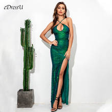 Criscross Evening Dress Sexy Split Long Dress Elegant Sequins Party Dress Vestido de Fiesta Robe Backless Formal Dress YMK-20510 2024 - buy cheap