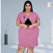 Plus Size Dress Women L-5xl Summer 2021 Wholesale Elegant Party Club Outfits  Pink Mini Dresses Casual Streetwear Dropshipping 2024 - buy cheap