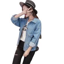 Denim Jacket Female Spring 2021 New Spring Fashion Tide Korean Students Loose Thin Coat Autumn Short Jean Jackets Women Cothes 2024 - buy cheap