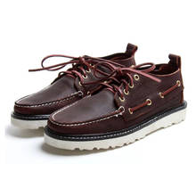 Men Boat Shoes Genuine Leather Driving Shoes New Docksides Classic Design Loafers Men Genuine Leather Casual shoes Ankle Boots 2024 - buy cheap