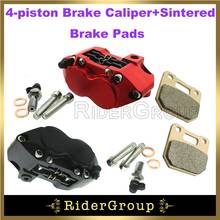 Sintered Brake Pads+4-piston Brake Caliper For Pit Dirt Super Motard Bike Scooter Moped Parts 2024 - buy cheap