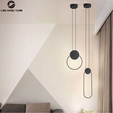 Lustre moderno, preto, 110v, 220v, iluminação de teto para sala de estar, sala de jantar, cozinha