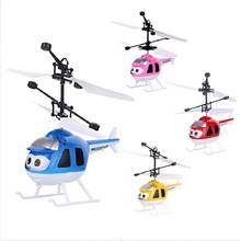 Mini drone por indução rc, drone de brinquedo com sensor infravermelho, eletrônico, avião quadcopter, modelo suspenso de desenho animado, drone para presente, crianças 2024 - compre barato