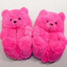 Women Teddy Bear Slippers Winter Warm Plush House Shoes Indoor Flip Flops Funny Cartoon Bear Slipper Female Soft Anti-slip Shoes 2024 - buy cheap