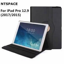 NTSPACE 360 Degrees Rotating PU Leather Flip Case For iPad Pro 12.9 inch 2015 2017 A1584 Smart Auto Sleep Wake Stand Holder 2024 - buy cheap