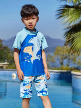 Boys Swim Set Kid Swimsuit  Two Pieces Swimwear Rash Guard Sun Protection Swim Shirt & Trunks Beachwear Surfing Suit 2-12 Years 2024 - buy cheap