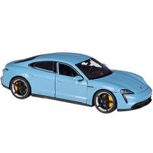 High Simulator Diecast WELLY 1:24 Porsche Taycan Turbo S Metal Sports Car Alloy Toy Car Model For Kids Gift Collection 2024 - buy cheap