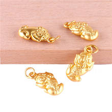 12pçs 23391 cores douradas, pingente charmoso de animais selvagens míticos chineses para fazer joias, acessórios de pulseiras artesanais 2024 - compre barato