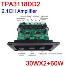 TPA3118DD2 Subwoofer Amplifier Board 2.1CH 30Wx2+60W HiFi Digital Audio POWER Amplifier volume With panel 2024 - buy cheap