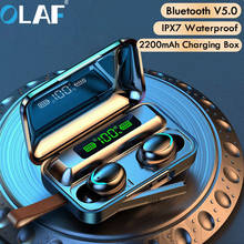 Olaf-auriculares inalámbricos con Bluetooth V5.0, audífonos deportivos impermeables con micrófono, caja de carga de 2200mAh, para Android, tws 2024 - compra barato