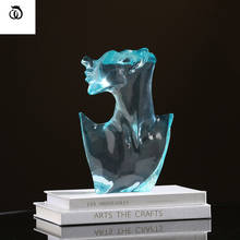 Abstract Transparent Bust Art Sculpture Room Decor Figure Jewelry Rack Figurines Resin Crafts Creative Home Decoration R5944 2024 - buy cheap