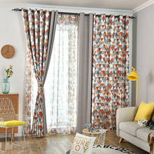 Cortinas opacas con diseño geométrico a cuadros para sala de estar, cortinas gruesas grises cosidas para cocina, hechas a medida 2024 - compra barato