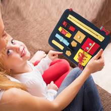 Доска Монтессори для развития базовых навыков, детская развивающая игрушка для развития сенсорных аутизма и мелкой моторики 2024 - купить недорого