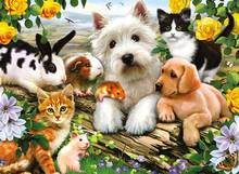 Animal friendship painting For Embroidery Needlework 14CT Counted Unprinted DIY Cross Stitch Kits Handmade Art Wall Decor 2024 - buy cheap