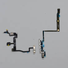 Cabo flex interruptor de volume, alta qualidade, para iphone 11 pro, com suporte de metal, peças de reposição 2024 - compre barato