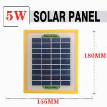 Painel solar, 6v, 2a, 5w, com fio, silício policristalino, ip67, à prova d'água, placa de célula solar para lâmpada de iluminação 2024 - compre barato