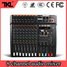 Tkl-mixer de áudio digital profissional t8, 8 canais, com aparelho de som dsp, para palco e dj 2024 - compre barato