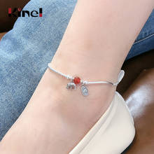 Kinel Anklet 100% 925 Real Sterling Silver Fashion Women's Jewelry Bracelet On The Leg Romantic Birthday Party Fine Jewelry 2024 - buy cheap