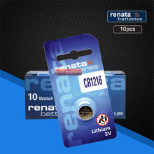 10 шт. литиевая батарея renata CR1216 3В % 100 оригинальный бренд renata 1216 батарея 2024 - купить недорого
