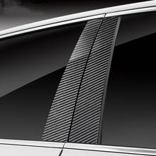 Углеродное волокно окна автомобиля BC столбы декоративный чехол с блестками отделкой 6 шт для Mercedes Benz GLA X156 2013-2018/GLC X253 2016-2018 2024 - купить недорого