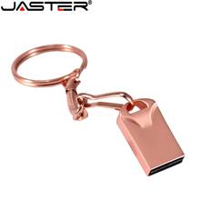 JASTER-memoria USB 2,0 de metal resistente al agua, pendrive de 4GB, 16GB, 32GB y 64GB, 5 logotipos gratis, nuevo 2024 - compra barato