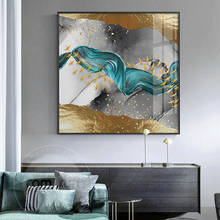 Fashion Gold Foil Block Poster and Print Modern Canvas Painting Abstract Wall Art Pictures for Living Room White and Black Decor 2024 - buy cheap