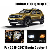 9 Bulbs White Car Canbus LED Interior Reading Map Dome Light Kit For 2010-2017 Dacia Duster 1 Trunk Cargo License Plate Lamp 2024 - buy cheap