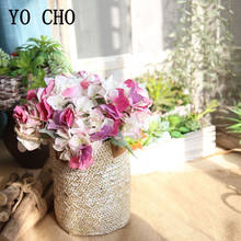 YO CHO Artificial Silk Hydrangea Flower Retro Autumn Purple Fake Hydrangea DIY Flower Arrangement Home Wedding Table Decoration 2024 - buy cheap