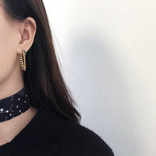 Minimalist Geometric Rectangular U-shaped Stud Earrings Stainless Steel Gold-plated Twist Chain Earring For Women Luxury Jewelry 2024 - buy cheap