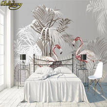 beibehang Custom Southeast Asia tropical plant flamingo palm tree Mural Wallpaper Abstract Art Wall papers background wall paper 2024 - buy cheap