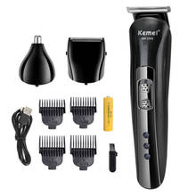 Kemei Hair Clipper for Men Head Basic Barber Hair Trimmer Nose Beard Shaver Rechargeable hair clippers Men's trimmer KM-1506 2024 - buy cheap