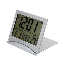 Alarm Clock Foldable Desk Clock Home Decor Electronic Clocks LCD Digital Time Date Temperature Timer 2024 - buy cheap